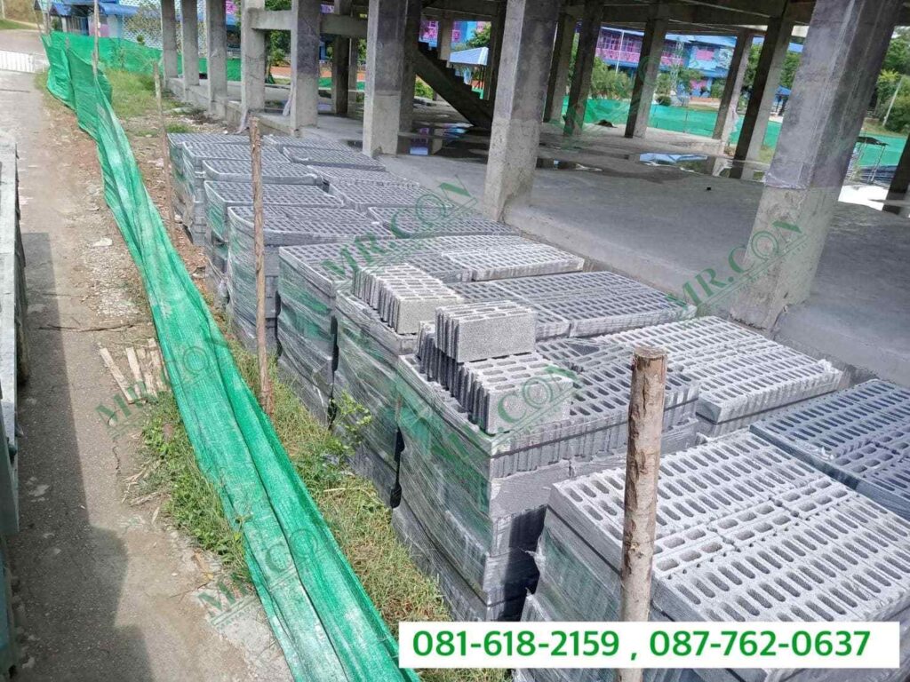 อิฐบล็อก มาตรฐาน มอก.58-2560 หน้างาน นิคมฯโรจนะ จ.พระนครศรีอยุธยา และ โรงเรียนอนุบาลเมืองราชบุรี จ.ราชบุรี(2)